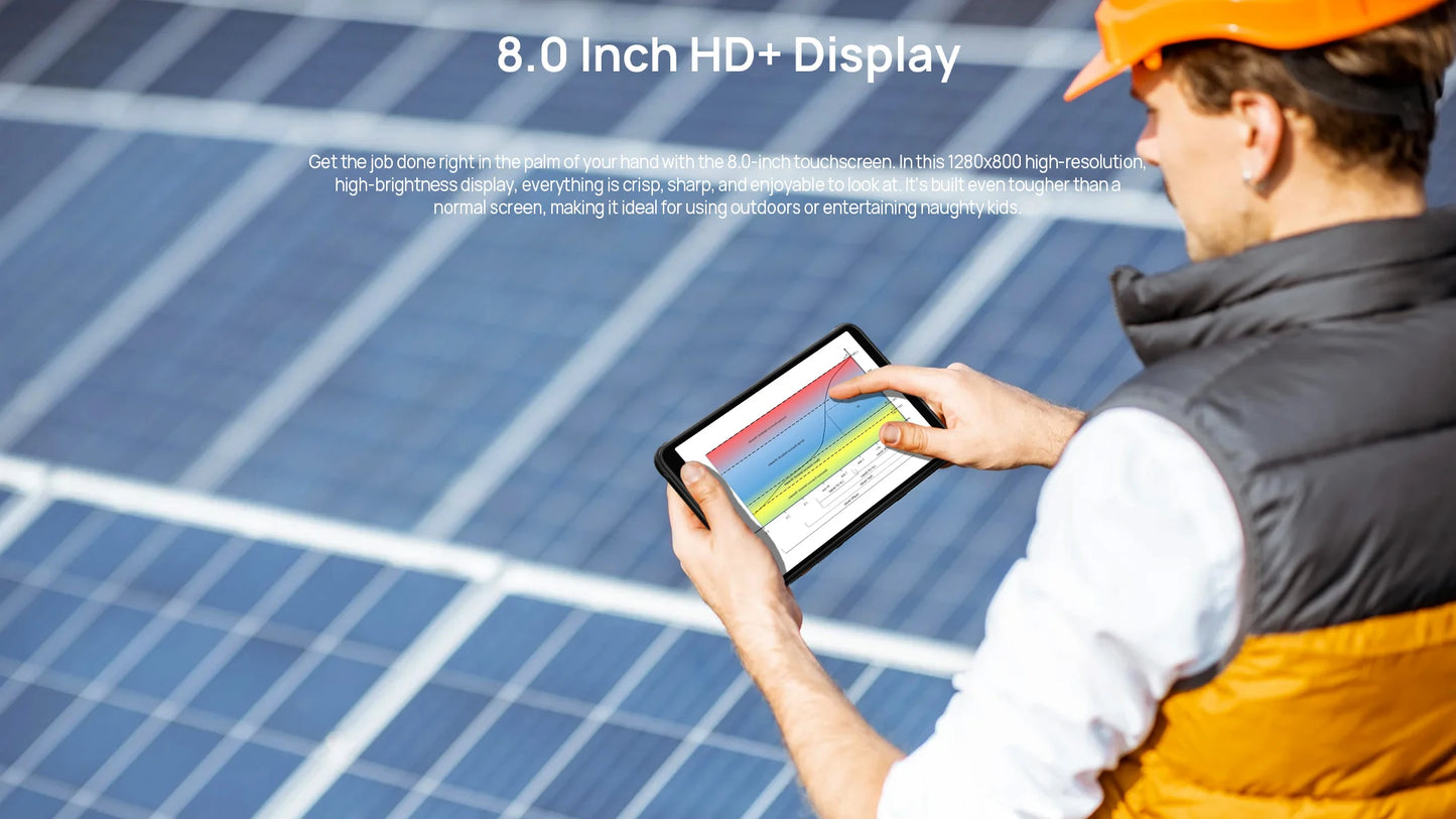 Ulefone Armor Pad Rugged Tablet 4GB RAM 64GB ROM 7650mAh 8.0'' HD+ Display 4G Android 12 Tablet Phone IP68/IP69K 13MP Camera