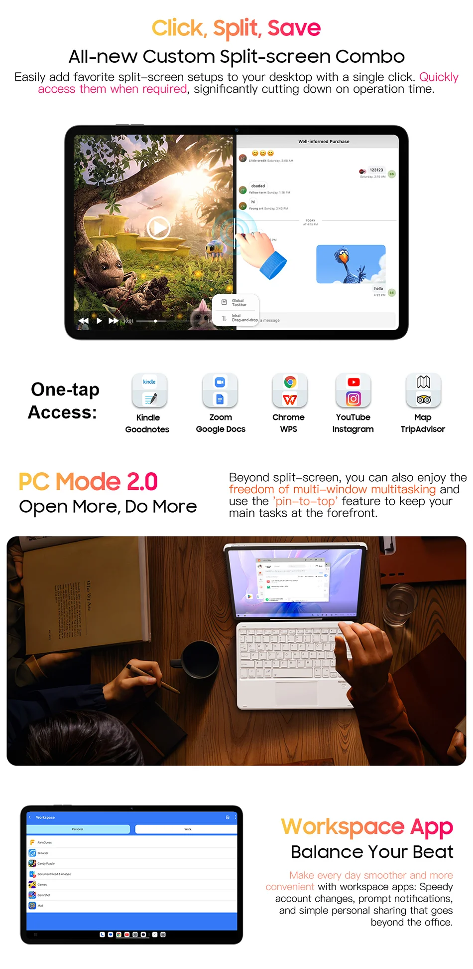 MEGA 1 Tablets Blackview 11.5 inch 2.4K 120Hz Display 8GB/12GB 256GB 50MP Camera 33W Fast Charging 8800mAh Battery MTK Helio G99
