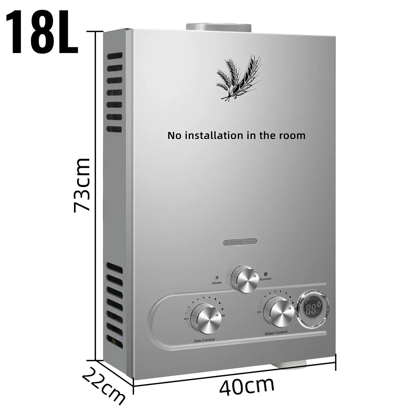 Sihao LPG Liquefied Petroleum Gas Water Heater 6L 8L 10L 12L 16L 18L Liquefied Petroleum Gas Propane Butane Hot Water Heater