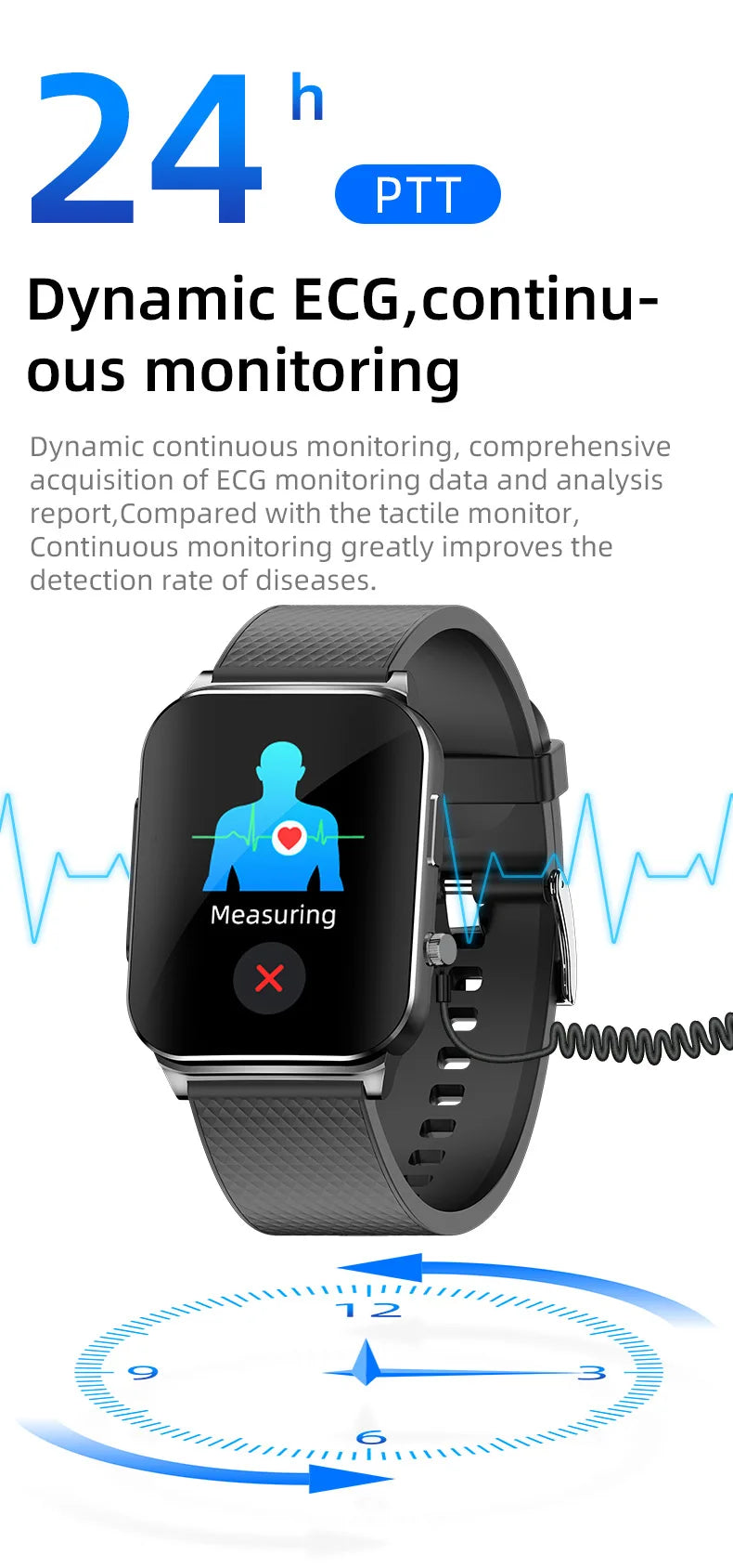 2025 New ECG+HRV Smart Watch Men Women Heart Rate Blood Pressure Body Temperature Sleep Monitor Fitness Pedometer Sports Watch