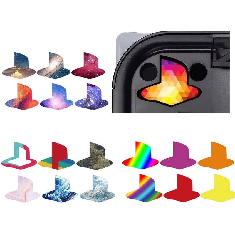 For PS5 Vinyl Decal 6pcs Logo Skin Sticker Glossy Underlay For Playstaion 5 Disk Digital Version Console Cover Accessories