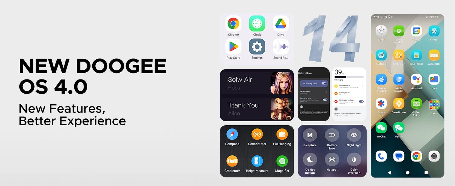 DOOGEE V40 Pro 5G Rugged Phone 1.47" Rear Display 16GB+512GB Dimensity 7300 200MP AI Camera 8680mAh Battery 5g Gaming Phone