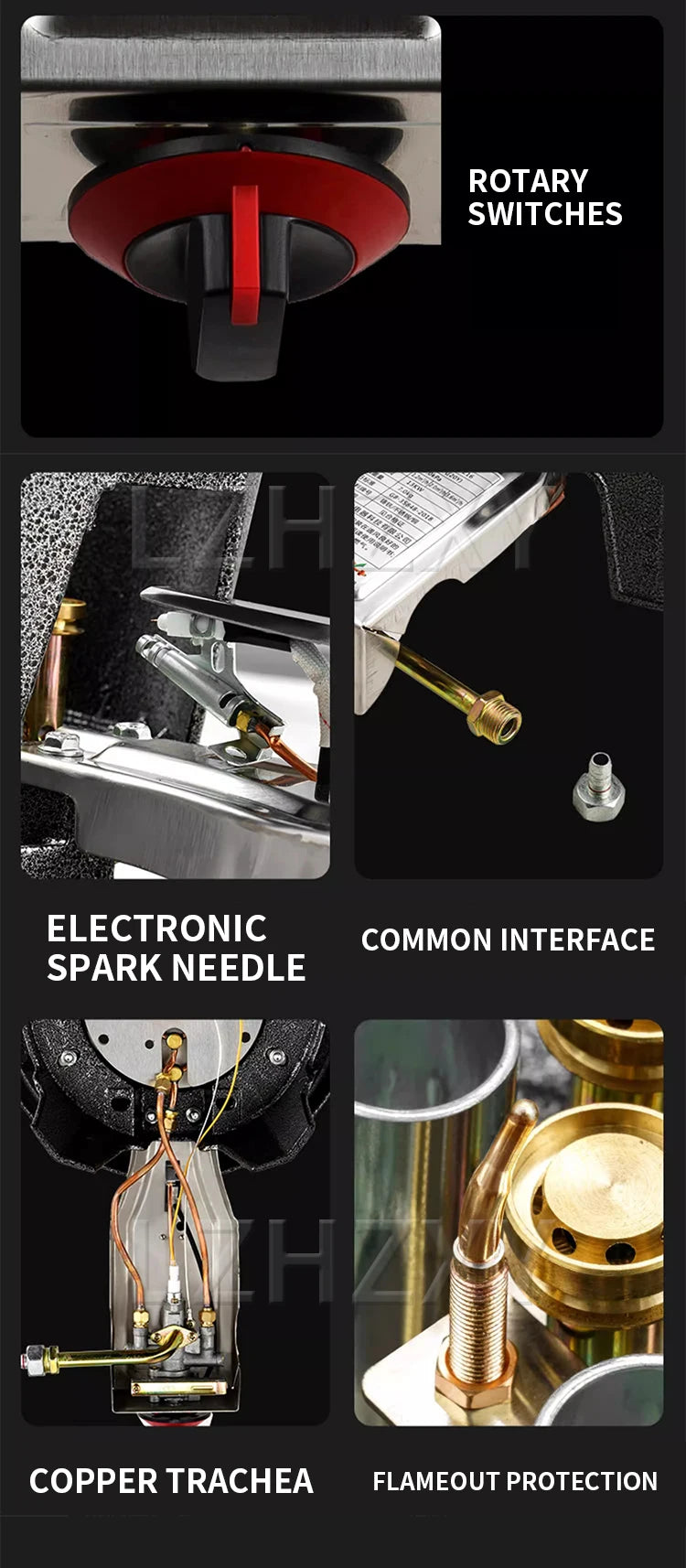 Low-pressure Fierce Fire Gas Stove Commercial Single-hole Liquefied Gas Burner for Hotel Restaurant Energy-saving Gas Cooktop