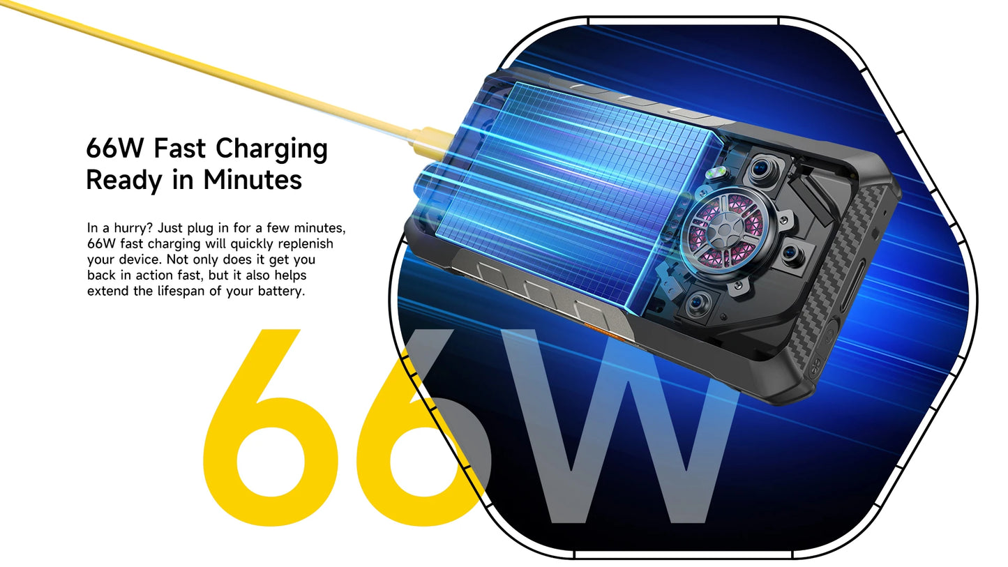 Ulefone Armor 30 Pro 5G Rugged Phone Android 14 Smartphone 6.9" 120Hz 32GB+512GB 12800mAh Night Camera 64MP NFC 66W