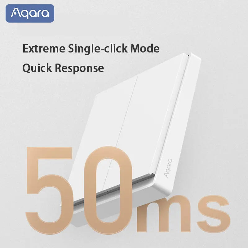 Original Aqara Smart E1 Wall Switch ZigBee 3.0 Wireless Light Button No With Neutral Fire Wire For Xiaomi Mi Home Homekit APP