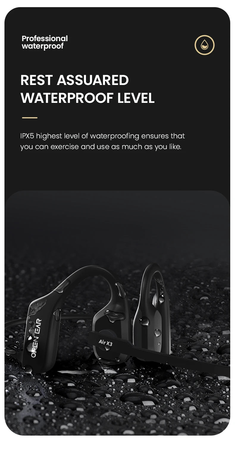 EASYBUDS Handsfree Bluetooth Air Bone Conduction Earphones With Noise Cancelling Boom Microphone Business Open Ear Headphones