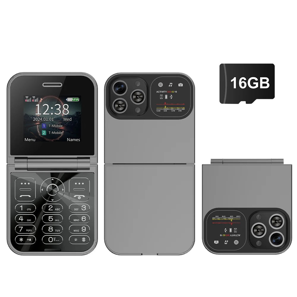 SERVO F15 Mini GSM Flip Mobile Phone 2 SIM Blacklist Magic Voice Auto Call Record Speed Dial MP4 Torch Cute Tiny Fold Cellphones