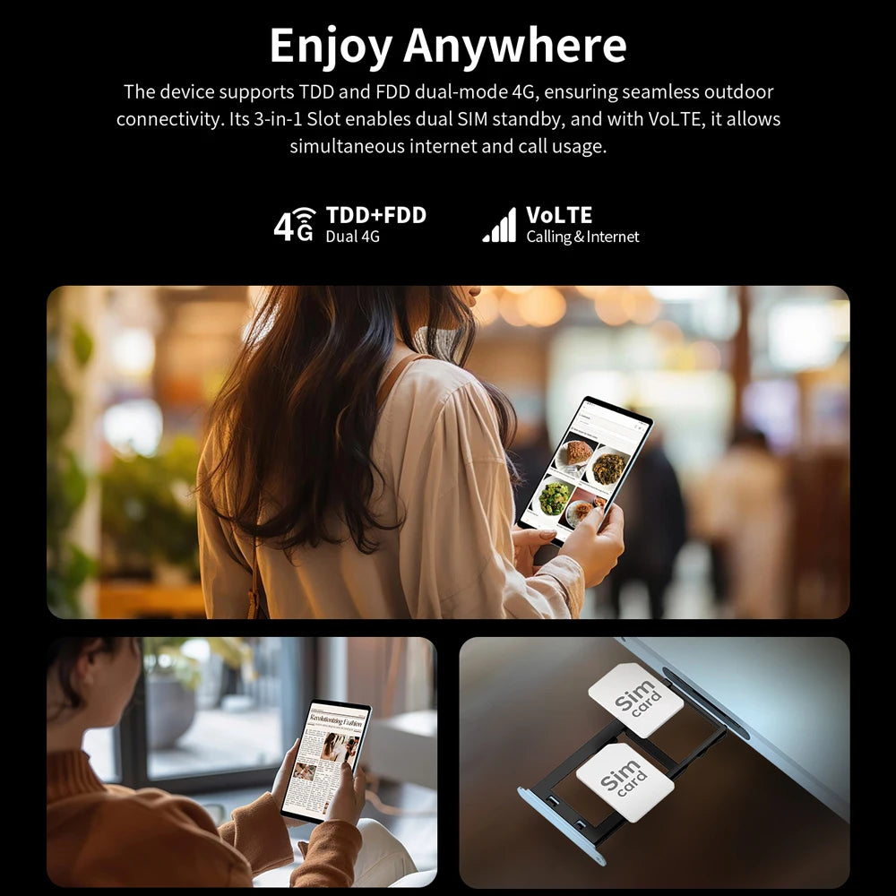 Teclast T50 Mini Tablet 8.7" 120Hz Display MTK Helio G99 20GB RAM (8+12 Virtual) 128GB ROM Android15 Tablets Support 4G Dual SIM