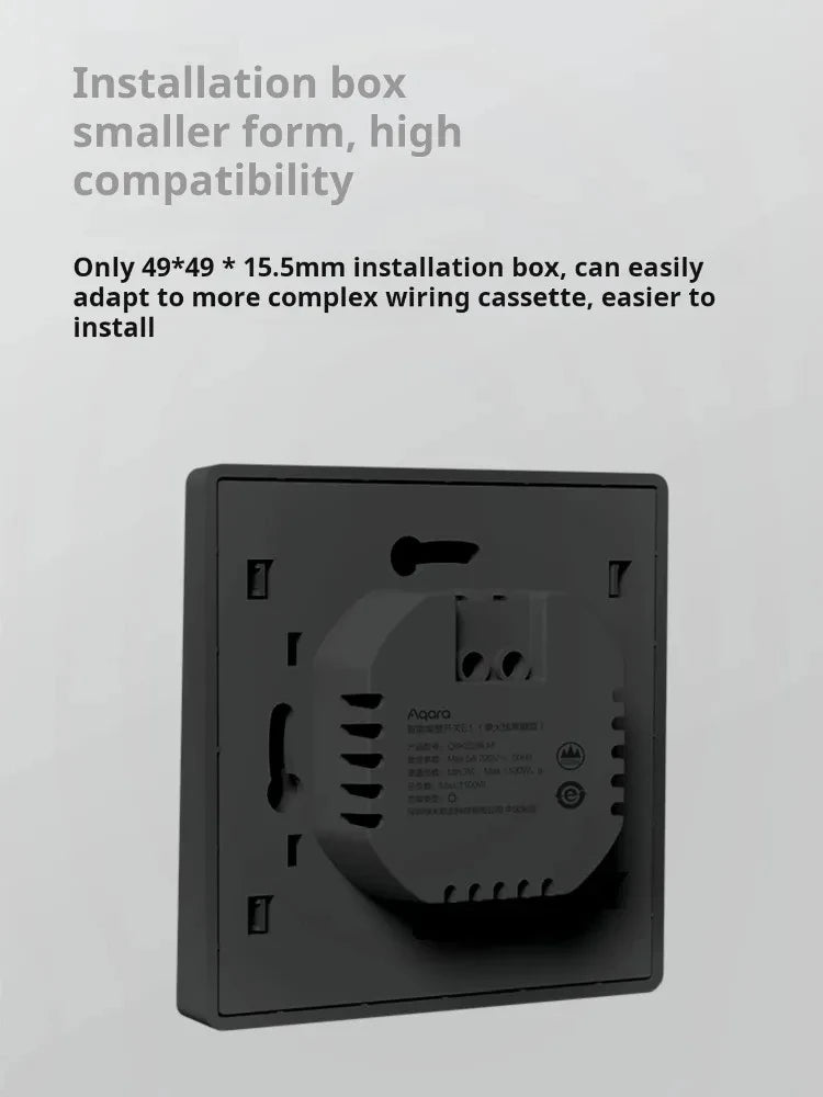 Original Aqara Smart E1 Wall Switch ZigBee 3.0 Wireless Light Button No With Neutral Fire Wire For Xiaomi Mi Home Homekit APP