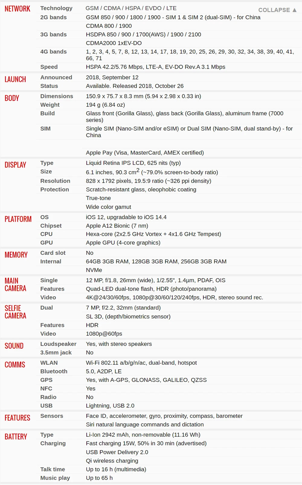 Original iPhone XR 4G LTE Mobile Phone 6.1" Display 64GB/128GB ROM 3GB RAM 12MP A12 Bionic IOS CellPhone Unlocked