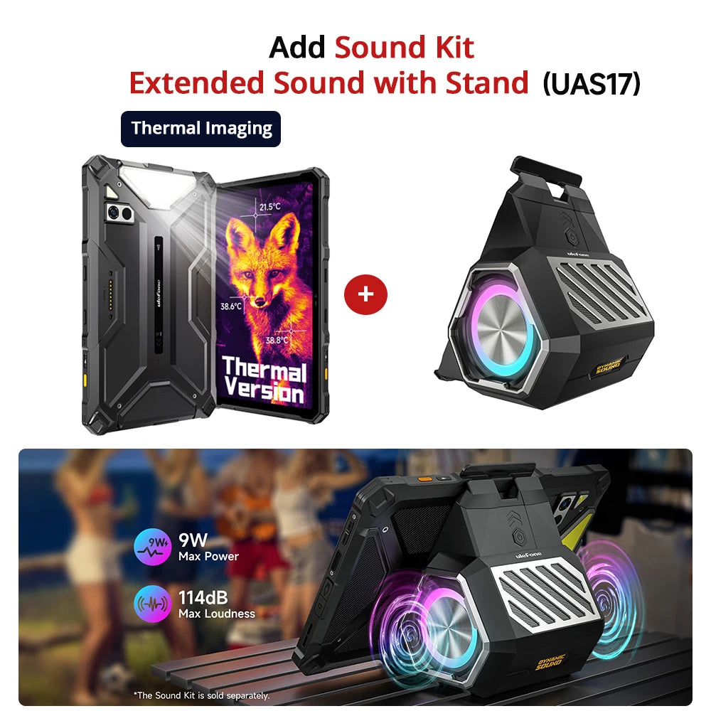 Ulefone Armor Pad 4 Ultra 5G Rugged Tablet Thermal lmaging 10.36"2K Up to 16GB RAM 256GB ROM Android 14 11800mAh