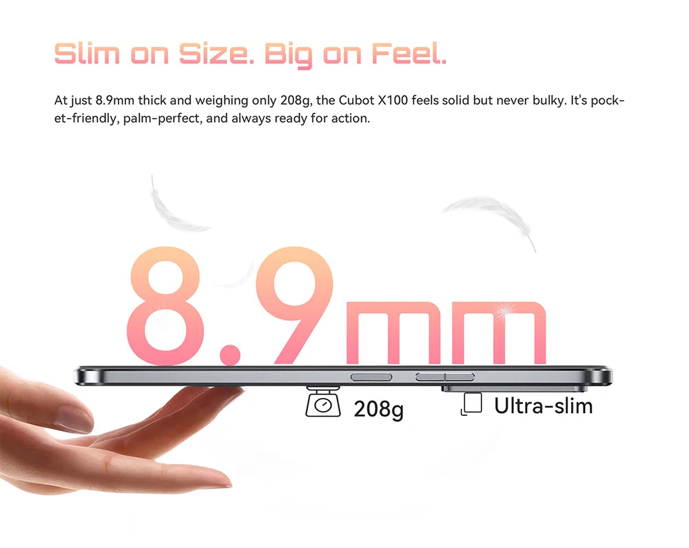 6.88-Inch Android Smartphone 5G Cubot X100, Dimensity 7025, 6nm, 2.5GHz, 16GB(8+8), 256GB, 64MP Camera, 5100mAh Battery, NFC
