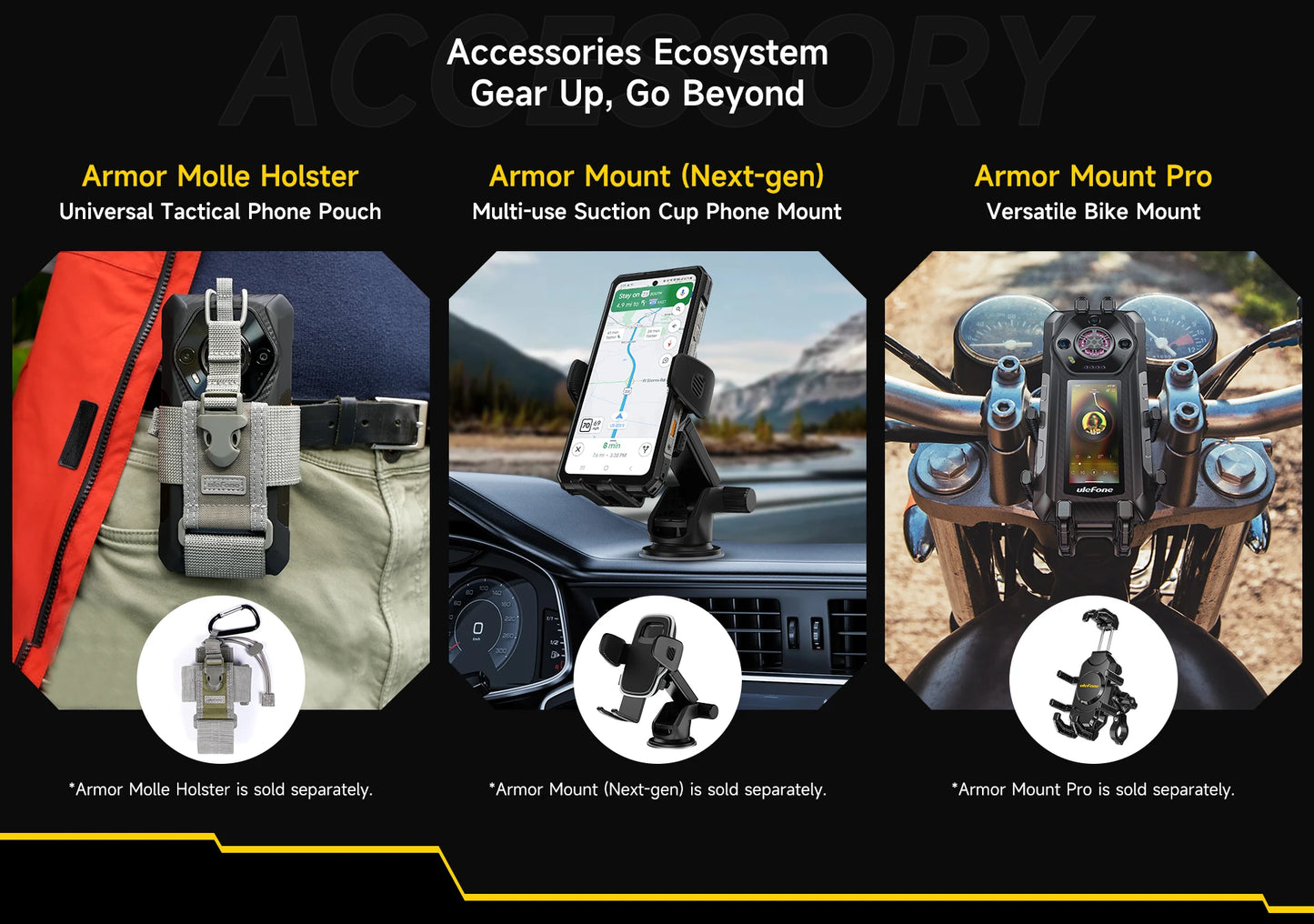 Ulefone Armor 30 Pro 5G Rugged Phone Android 14 Smartphone 6.9" 120Hz 32GB+512GB 12800mAh Night Camera 64MP NFC 66W