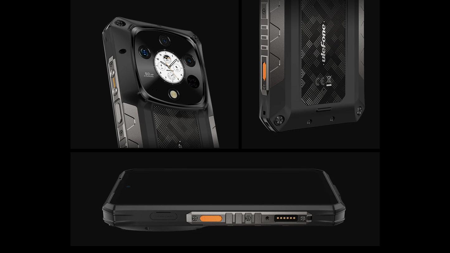 Ulefone Armor 28 Pro 5G AI Rugged Phone 512GB ROM Smartphone 120W MTK Dimensity 7300 10600mAh 6.67”AMOLED 64MP Mobile phone