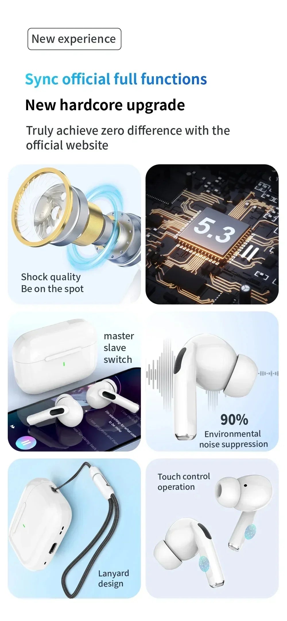 2025 New Air Pro Bluetooth Earphones Wireless Headset HiFi Sound Headphones Low Latency Earbuds Waterproof for IPhone Android