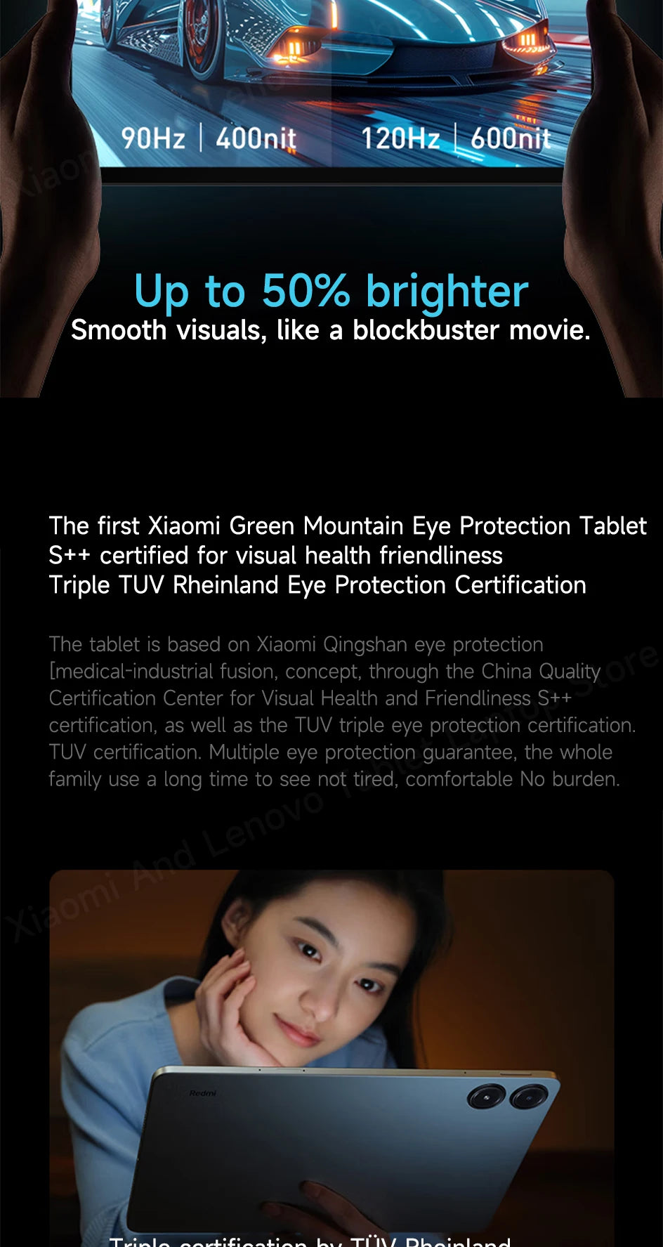 Xiaomi Tablet Chinese Rom Redmi Pad Pro 2024 12.1“ 2.5K 120Hz Snapdragon 7s Gen 2 10000mAh Quad speakers Dolby Atmos Tablet Pc