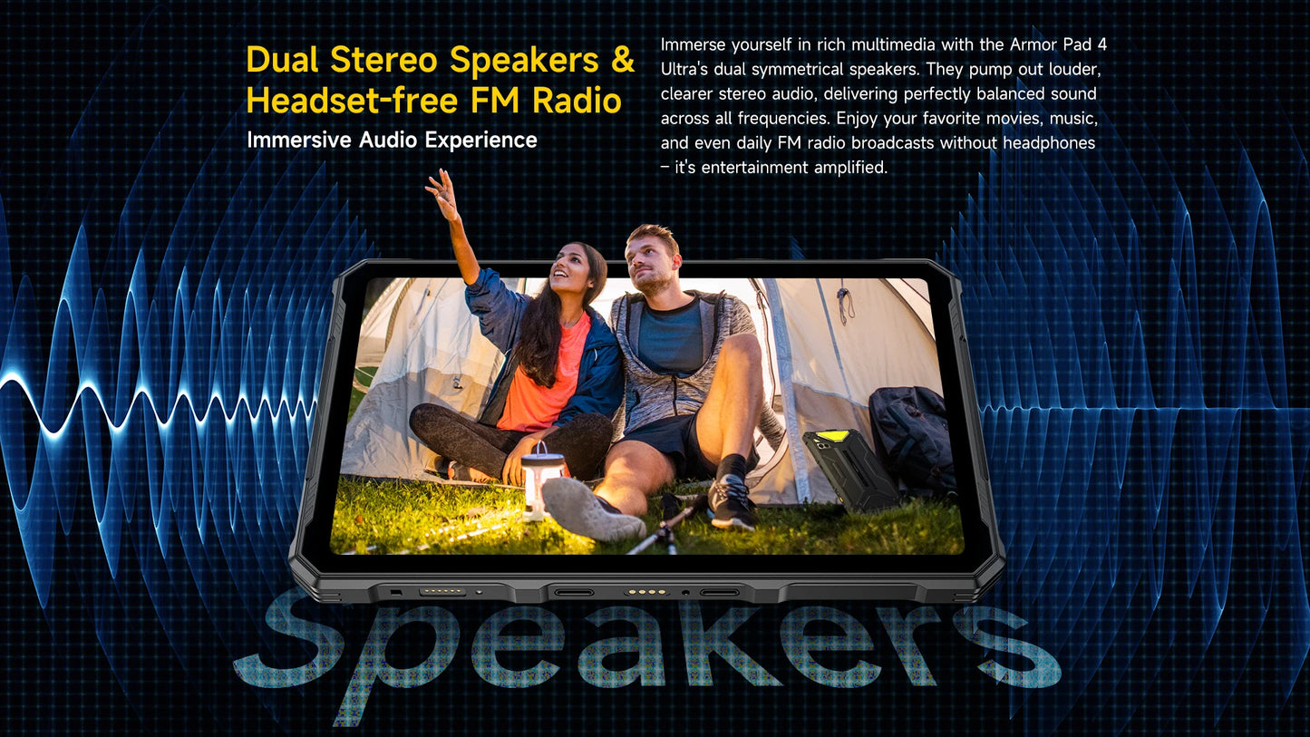 Ulefone Armor Pad 4 Ultra 5G Rugged Tablet Thermal lmaging 10.36"2K Up to 16GB RAM 256GB ROM Android 14 11800mAh