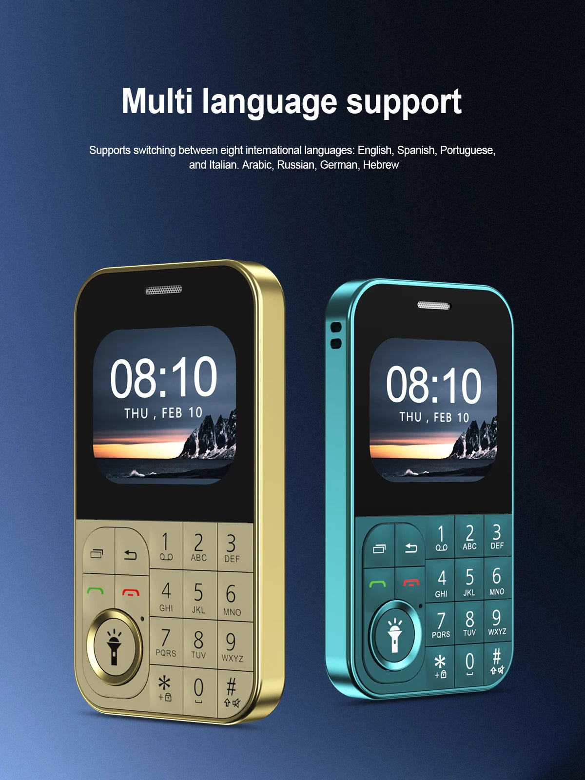 SERVO V9 Small Mobile Phone 2 SIM Cards Magic Voice Speed Dial MP4 Player Rear Camera Flashlight FM Radio 2G GSM Mini Cellphones