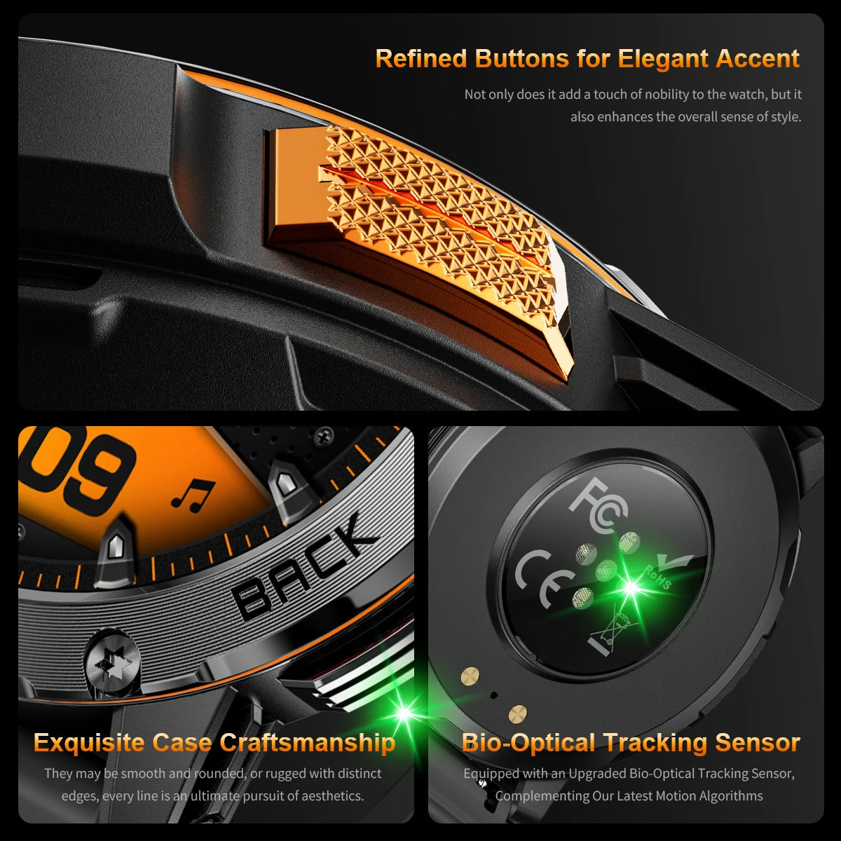 LIGE Outdoor Military Smart Watch Men 1.53" AMOLED Screen GPS trackr Waterproof Bluetooth Call Sports Braceletes For Android IOS