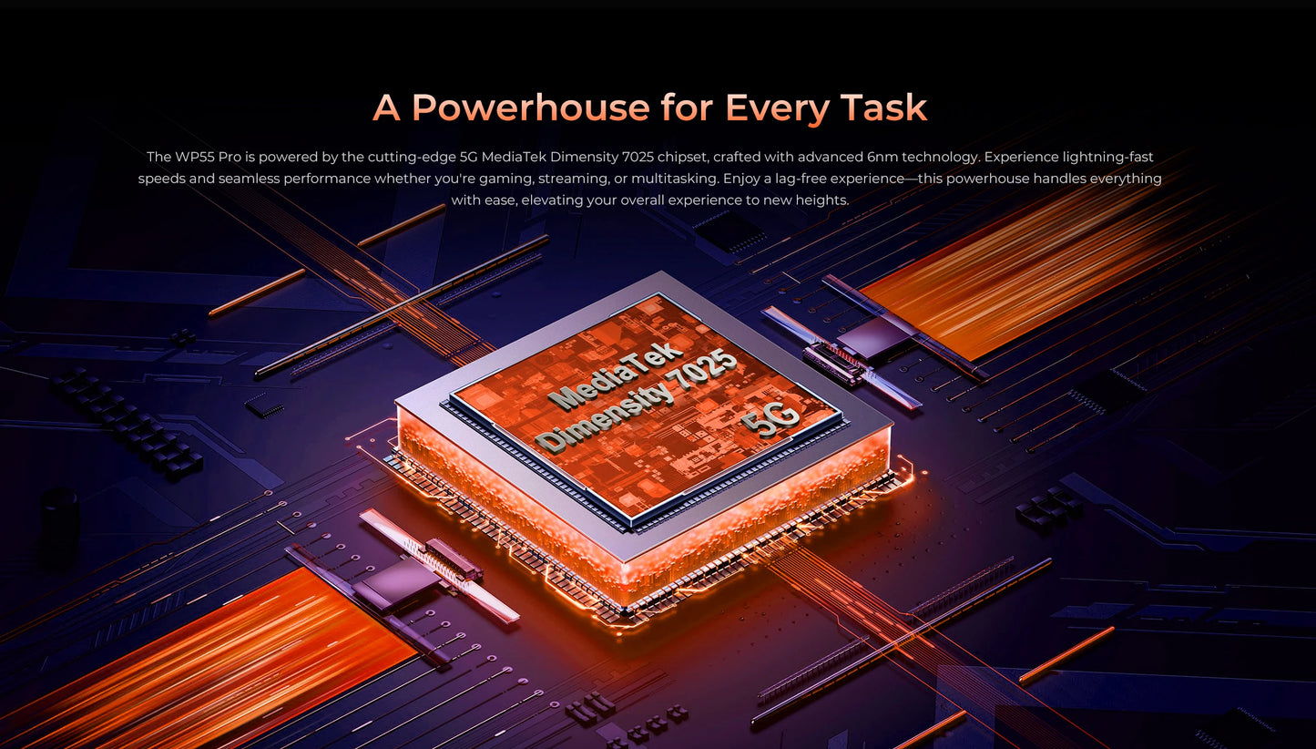 Oukitel WP55 Pro 5G Rugged Smartphone 16GB+512GB 33W Android15 Mobile Phone 11000mAh 6.58" FHD+ 108MP Camera oukitel Cell Phone