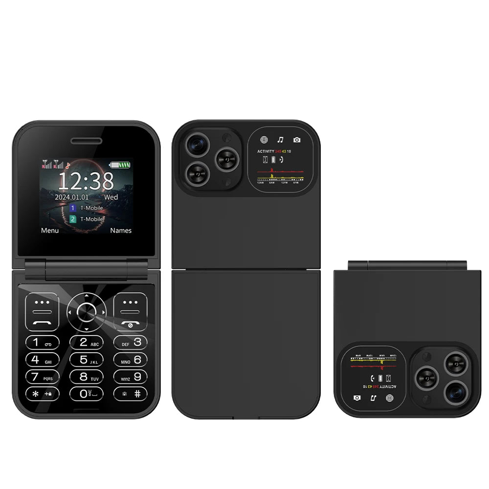 SERVO F15 Mini GSM Flip Mobile Phone 2 SIM Blacklist Magic Voice Auto Call Record Speed Dial MP4 Torch Cute Tiny Fold Cellphones