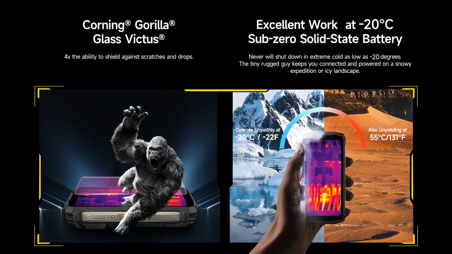 Ulefone Armor Mini 20T Pro 5G THERMAL BY FLIR® 4.7" Rugged Phone Android 14 Smartphone 256GB ROM Mobile Phone Thermal lmaging