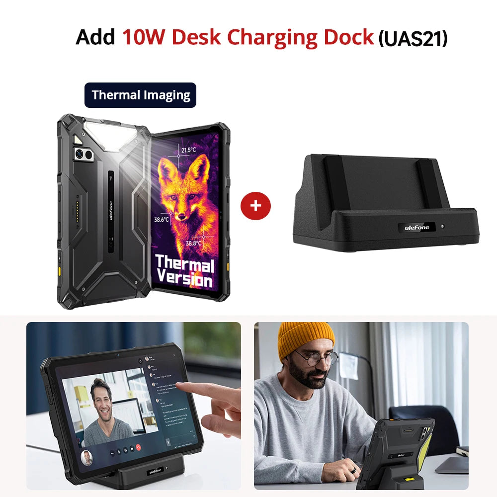 Ulefone Armor Pad 4 Ultra 5G Rugged Tablet Thermal lmaging 10.36"2K Up to 16GB RAM 256GB ROM Android 14 11800mAh