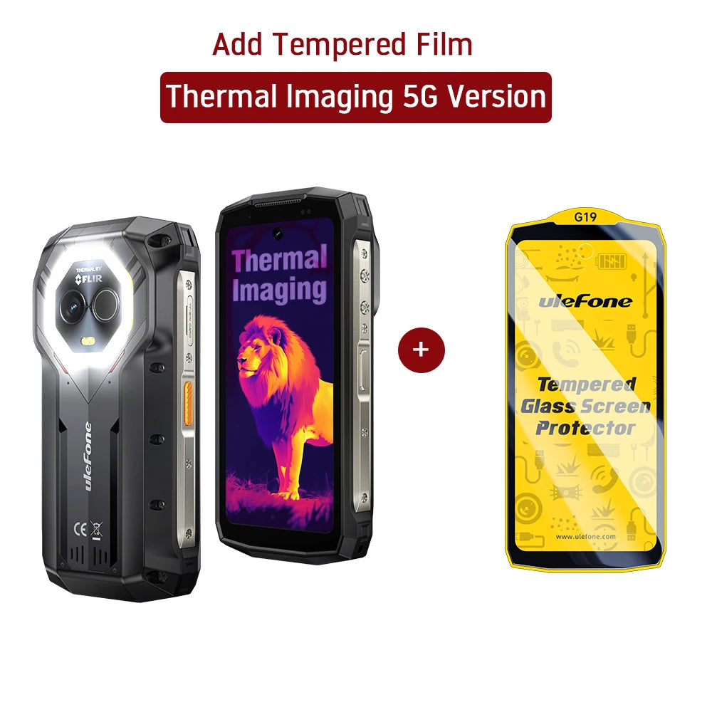 Ulefone Armor Mini 20T Pro 5G THERMAL BY FLIR® 4.7" Rugged Phone Android 14 Smartphone 256GB ROM Mobile Phone Thermal lmaging