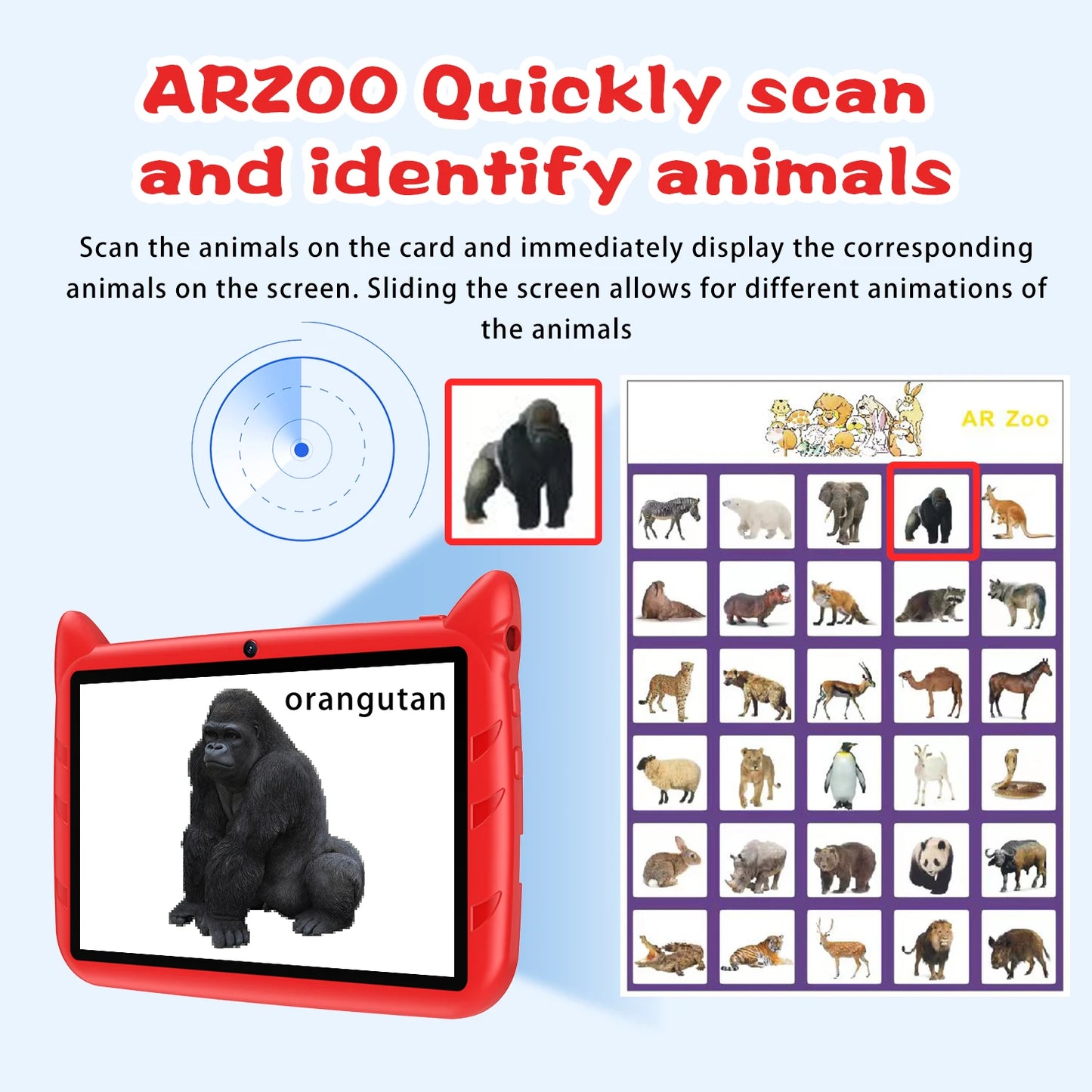 Kids Tablet 7inch Android 12 Best Christmas Gift Cute Touch Gaming Children 4GB+64GB WiFi Child Tablets PC