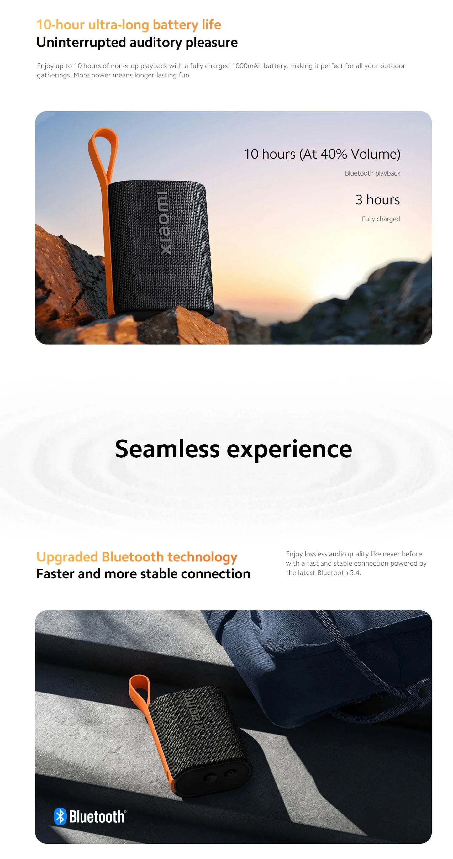 Global version Xiaomi Sound Pocket IP67 Bluetooth 5.4 Portable Speaker TWS Stereo Combo 1000mAh 10-Hour Battery Life Microphone