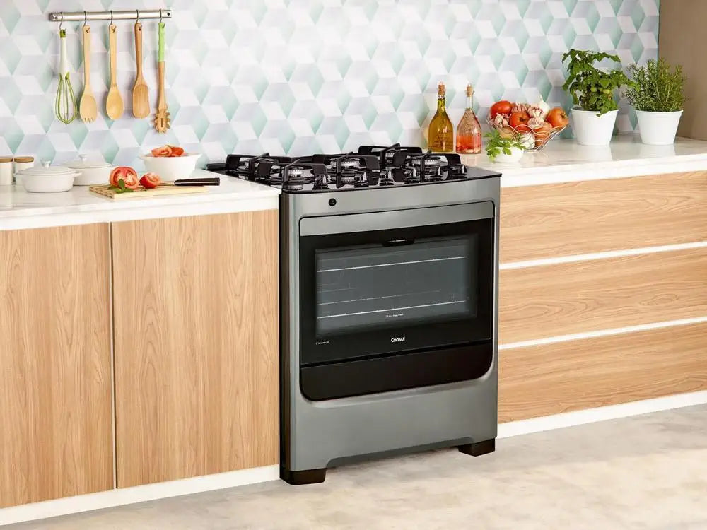 5-Bocas Consul Inox Glass Table Stove CFS5VARUNA - Bivolt