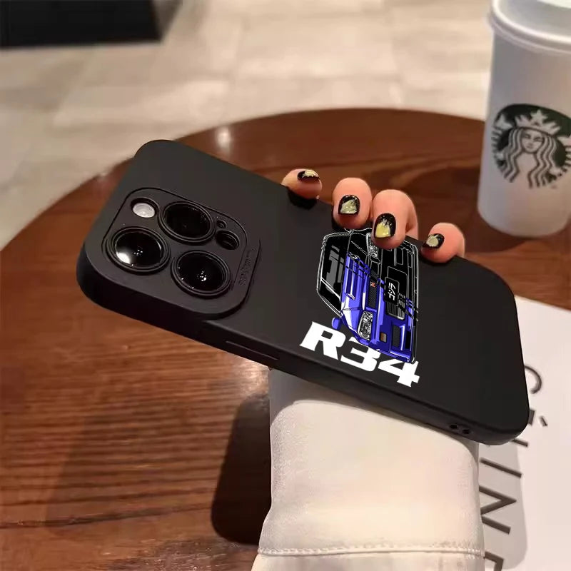 Phone Case for Samsung A54 5g A35 A34 A55 A52 A53 A32 A14 A13 A15 Case Galaxy S21 FE S22 S23 S24 Ultra Stylish Car Pattern Cover