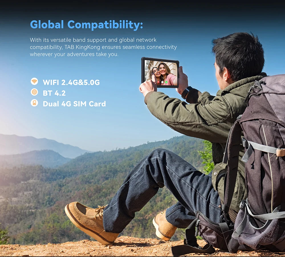 Cubot TAB KINGKONG, Rugged Tablet Android 13, IP68 Waterproof, 16GB RAM(8GB+8GB Extended), 256GB ROM, 10600mAh,10.1" FHD+ Screen