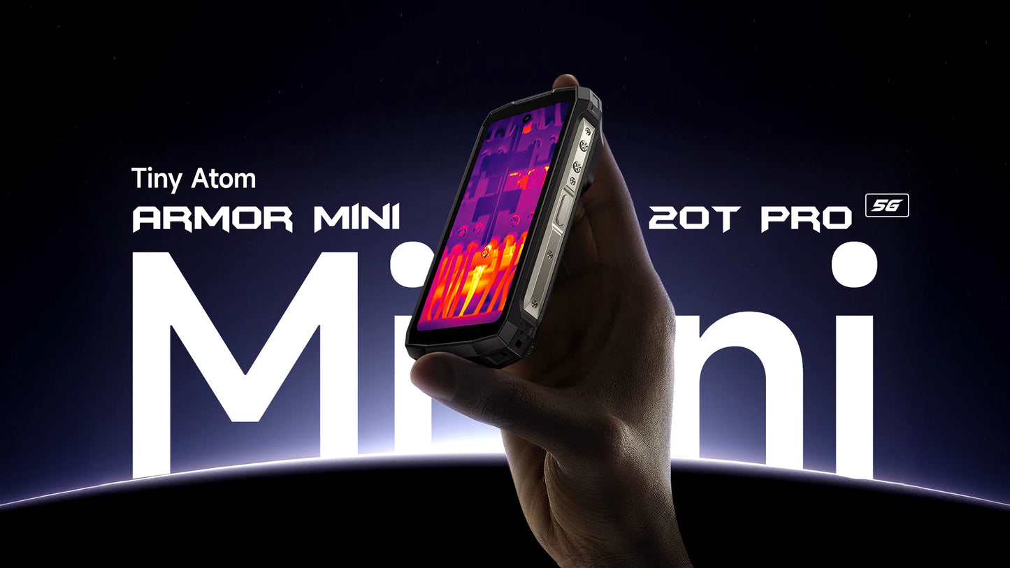 Ulefone Armor Mini 20T Pro 5G THERMAL BY FLIR® 4.7" Rugged Phone Android 14 Smartphone 256GB ROM Mobile Phone Thermal lmaging