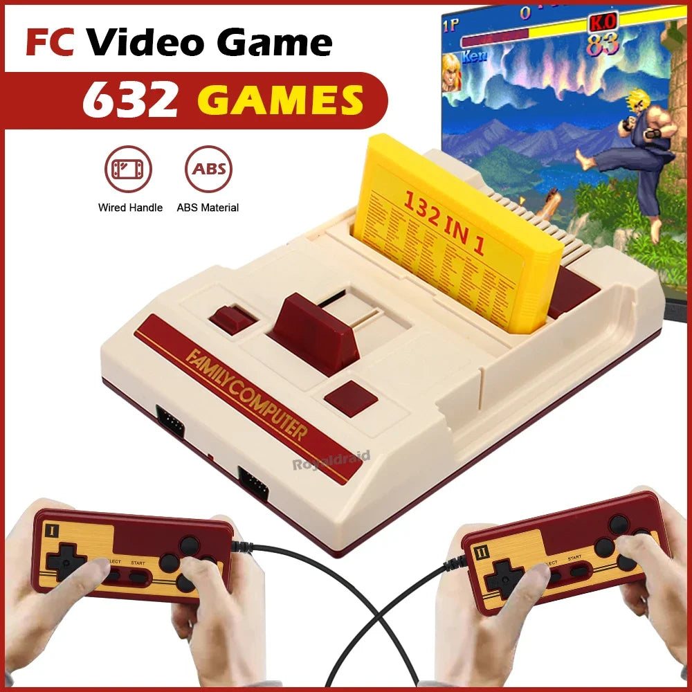 NEW 8Bit Video Game Consol Built-in 500 Classic Games Family Computer TV Game Console Support Game Cartridge For FC Retro Gaming