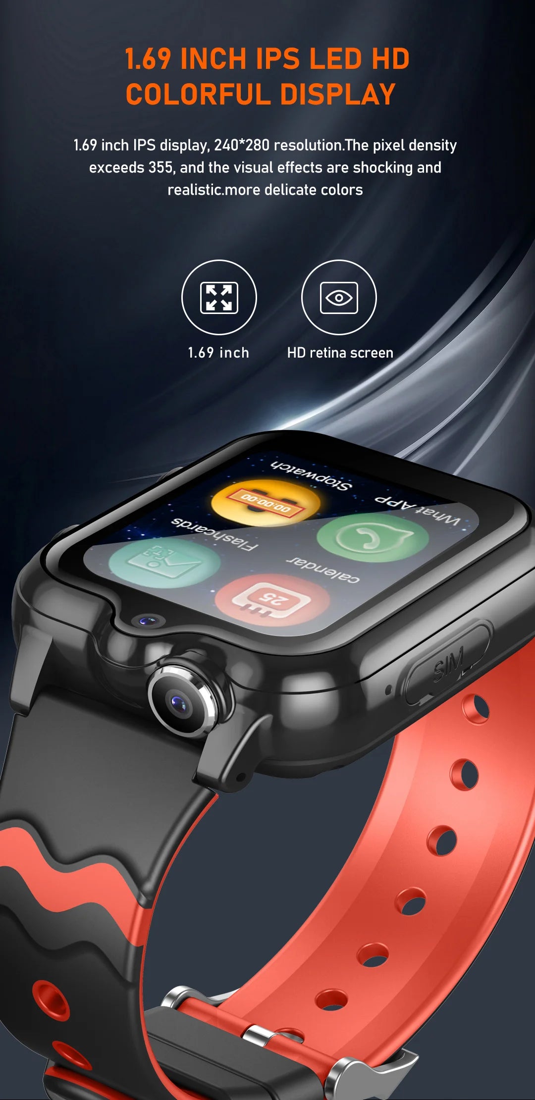 D35 4G Kids Smart Watch Video SIM ROM 8GB Call Phone Watch Monitor GPS SOS Location Monitor Children Boy Girl Smartwatch Gifts