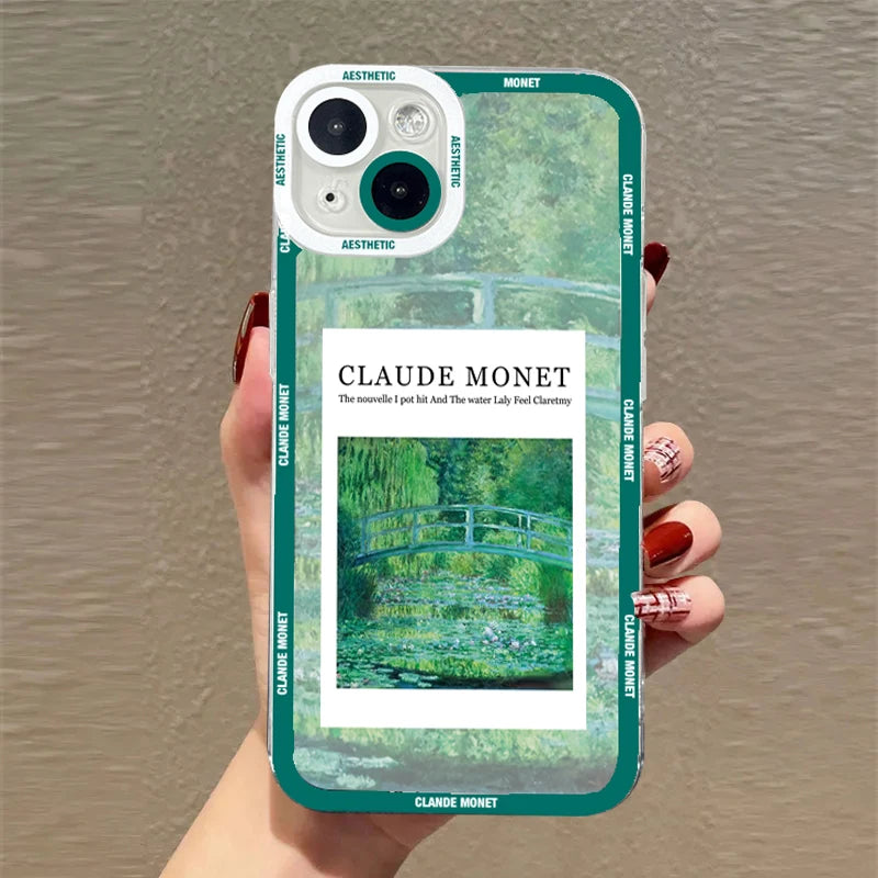 Claude Monet Arts Case For Samsung Galaxy S23 S22 S21 FE Plus Ultra Silicone A14 A34 A54 A13 A23 A33 A53 A32 A52 A52S 5G Cover