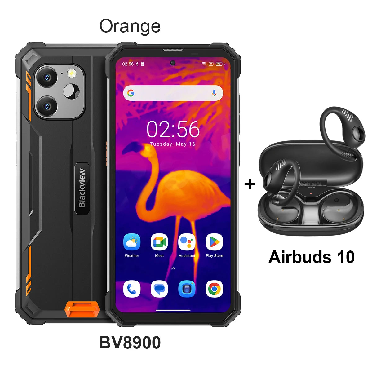 Blackview BV8900 Rugged Phone Thermal By FLIR® Camera Android 13 16GB 256 GB Mobile Phone 10000mAh 33W Fast Charge Cellphone