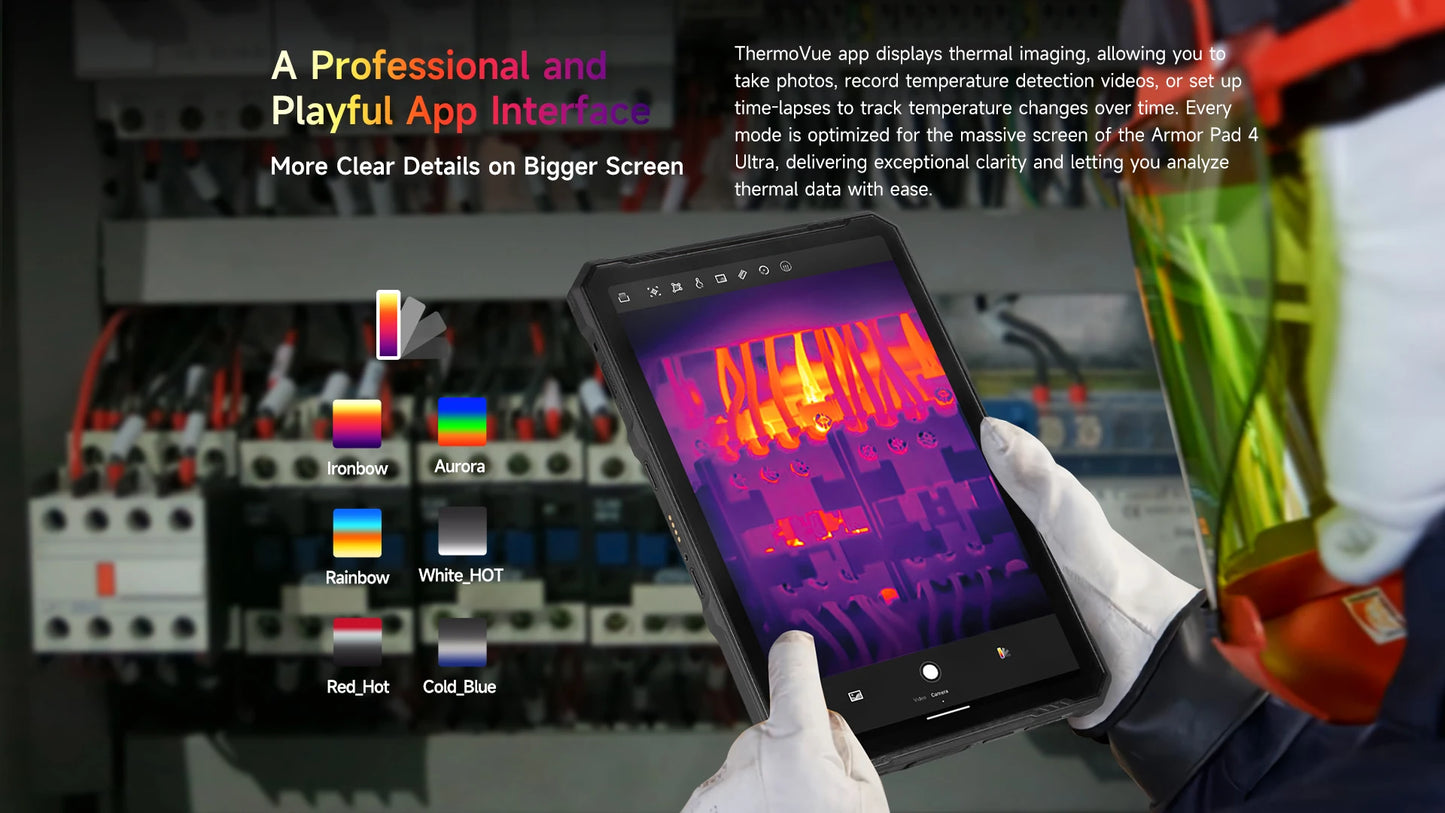Ulefone Armor Pad 4 Ultra 5G Rugged Tablet Thermal lmaging 10.36"2K Up to 16GB RAM 256GB ROM Android 14 11800mAh