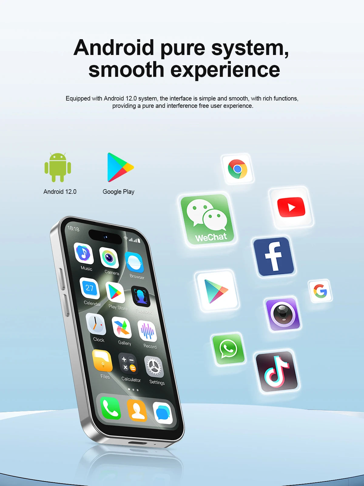 SERVO S16 Mini 4G Network Small Smartphone 2 SIM Standby Android 12.0 System Play Store WiFi GPS 4.0" Screen Palm Cellular Phone