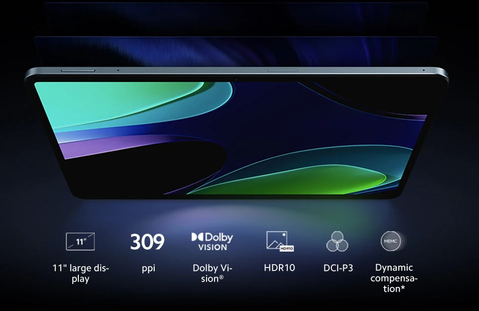 New Xiaomi Pad 6 Global Version 11-inch 144Hz WQHD+ 128GB / 256GB ROM Snapdragon 870 Tablet 8840 mAh 33W Charging