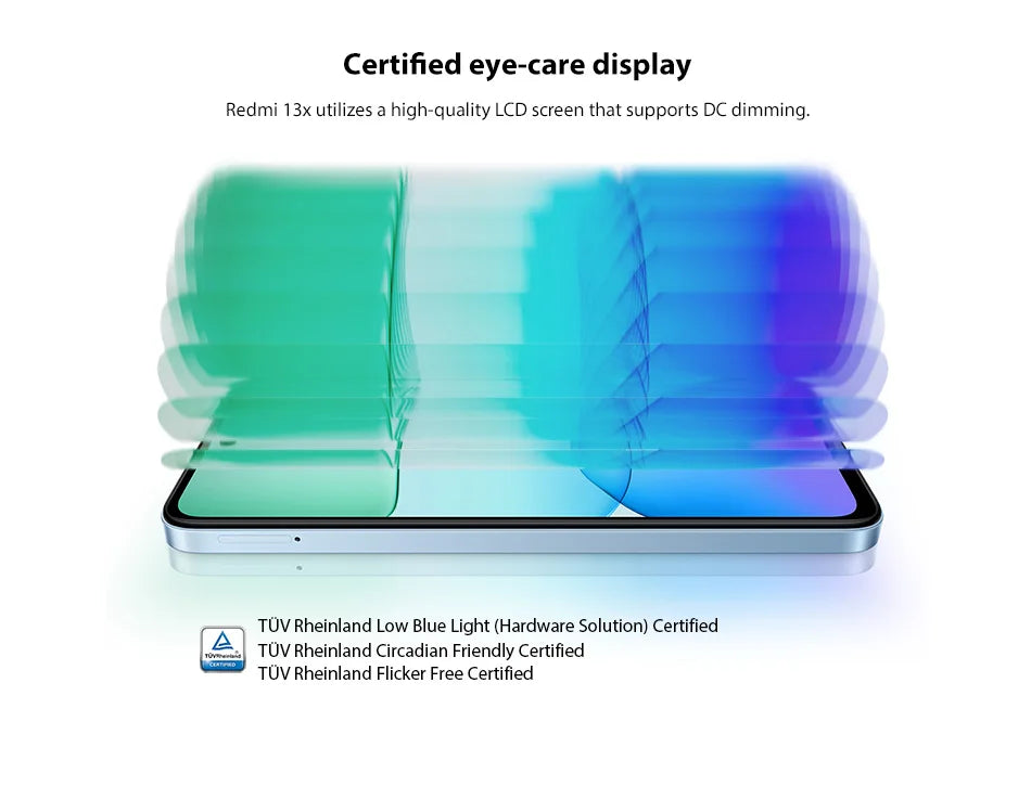 Global Version Xiaomi Redmi 13X Smartphone MTK Helio G91 Ultra 108MP super clear camera 6.79" FHD+ display 33W fast charging