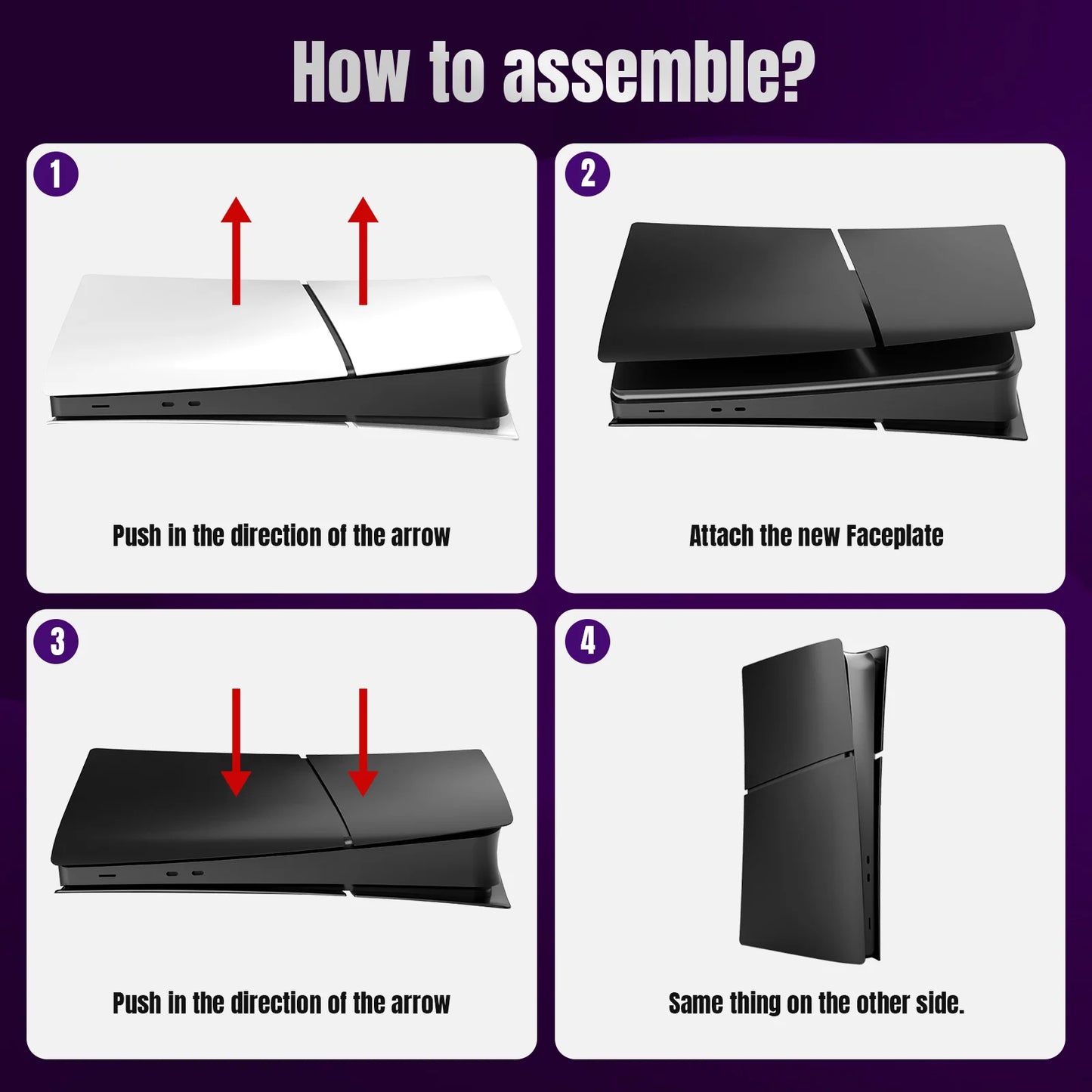 Digital Edtion Hard ABS Plastic Replacement PS5 Slim FacePlate Cover Shell Skin Case Accessories for Playstation 5 Slim Plates