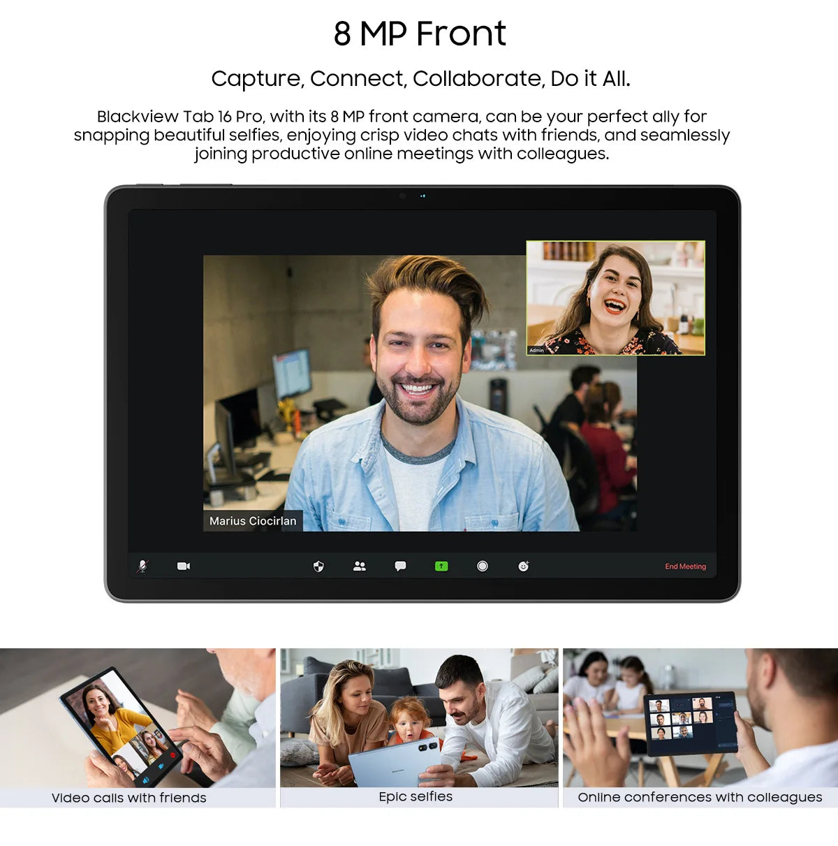 OSCAL Blackview Tab 16 Pro Tablet PC, T616 Octa Core, 11'' FHD+ Display 24GB(8+16) RAM 256GB ROM 7700mAh 4G Android 14 Tablets