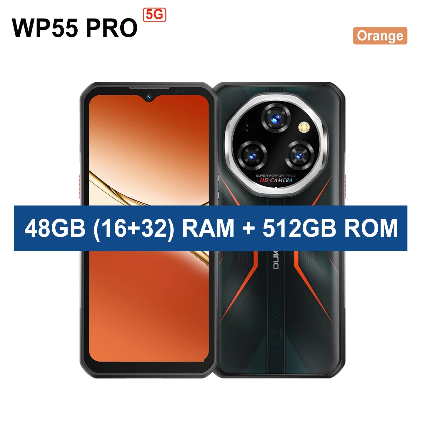Oukitel WP55 Pro 5G Rugged Smartphone 16GB+512GB 33W Android15 Mobile Phone 11000mAh 6.58" FHD+ 108MP Camera oukitel Cell Phone