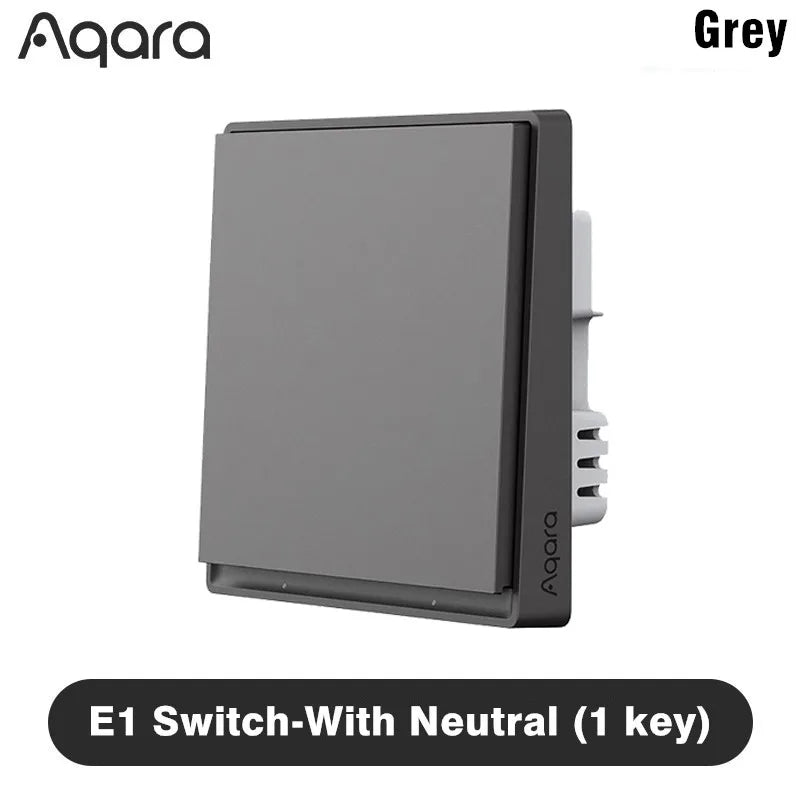 Original Aqara Smart E1 Wall Switch ZigBee 3.0 Wireless Light Button No With Neutral Fire Wire For Xiaomi Mi Home Homekit APP