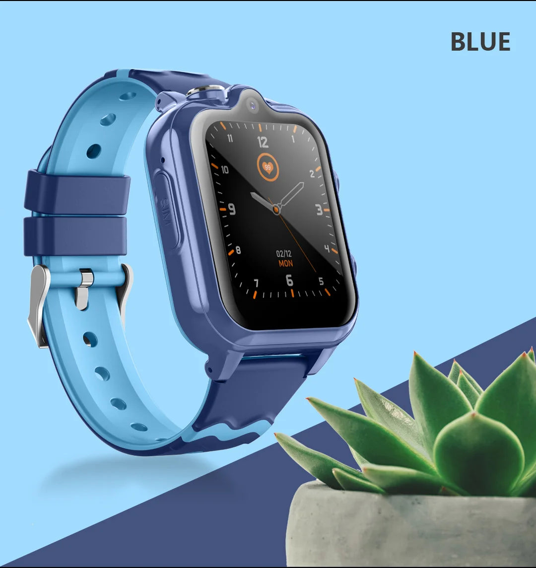 D35 4G Kids Smart Watch Video SIM ROM 8GB Call Phone Watch Monitor GPS SOS Location Monitor Children Boy Girl Smartwatch Gifts