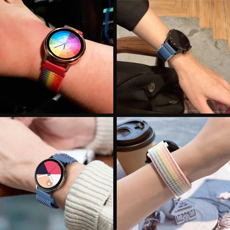 Nylon strap for Garmin Forerunner 970 470 965 955 165 265 255 265S 255S 245 645 158 55 WatchBand Replacement Band wristband