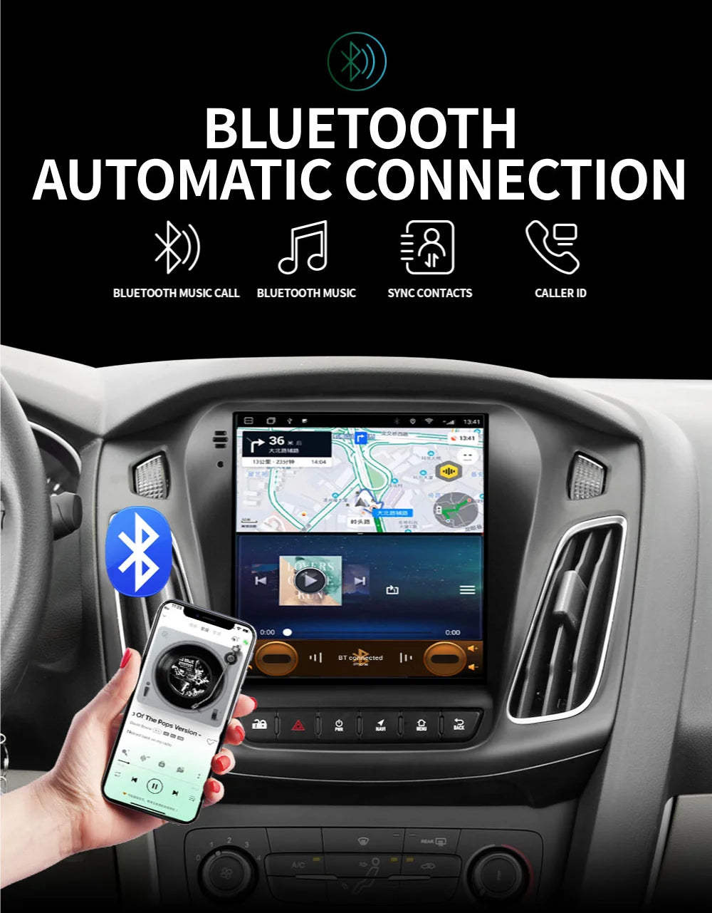 Android 13 Car Radio for Ford Focus Mk3 2011-2017 Multimedia Player 2Din Navigation Carplay Head Unit Stereo 9.7" Speakers Audio