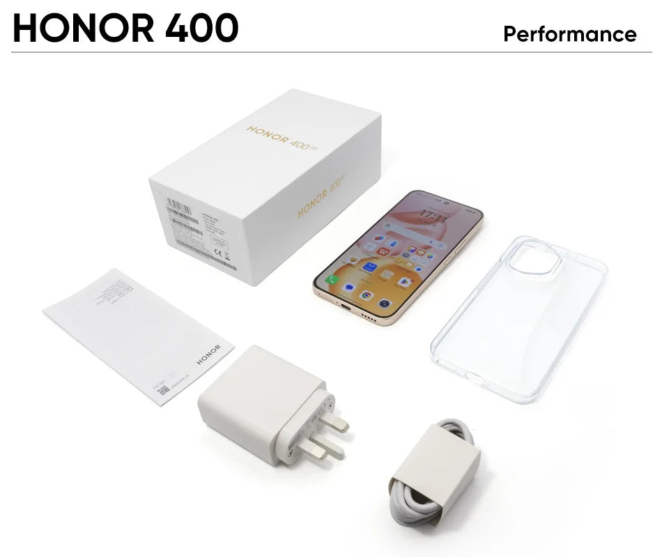 Honor 400 Smartphone 5g Snapdragon 7 Gen 3 Magicos9.0 200Mp Ultra-Clear Ai Camera 6.55'' Amoled Display 6000Mah 80W Supercharge